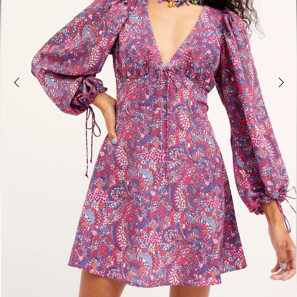 For Love & Lemons Tonya Long Sleeve Mini Dress